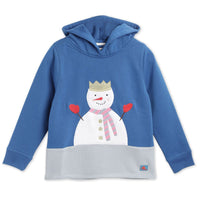 Make Most Of Your Winter Vacations Spending Fun Time With Your Pals, Making Snowman Dressed Cozily In Our Cut And Sew Design Hoodied Sweatshirt.
