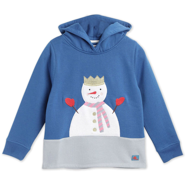 Make Most Of Your Winter Vacations Spending Fun Time With Your Pals, Making Snowman Dressed Cozily In Our Cut And Sew Design Hoodied Sweatshirt.