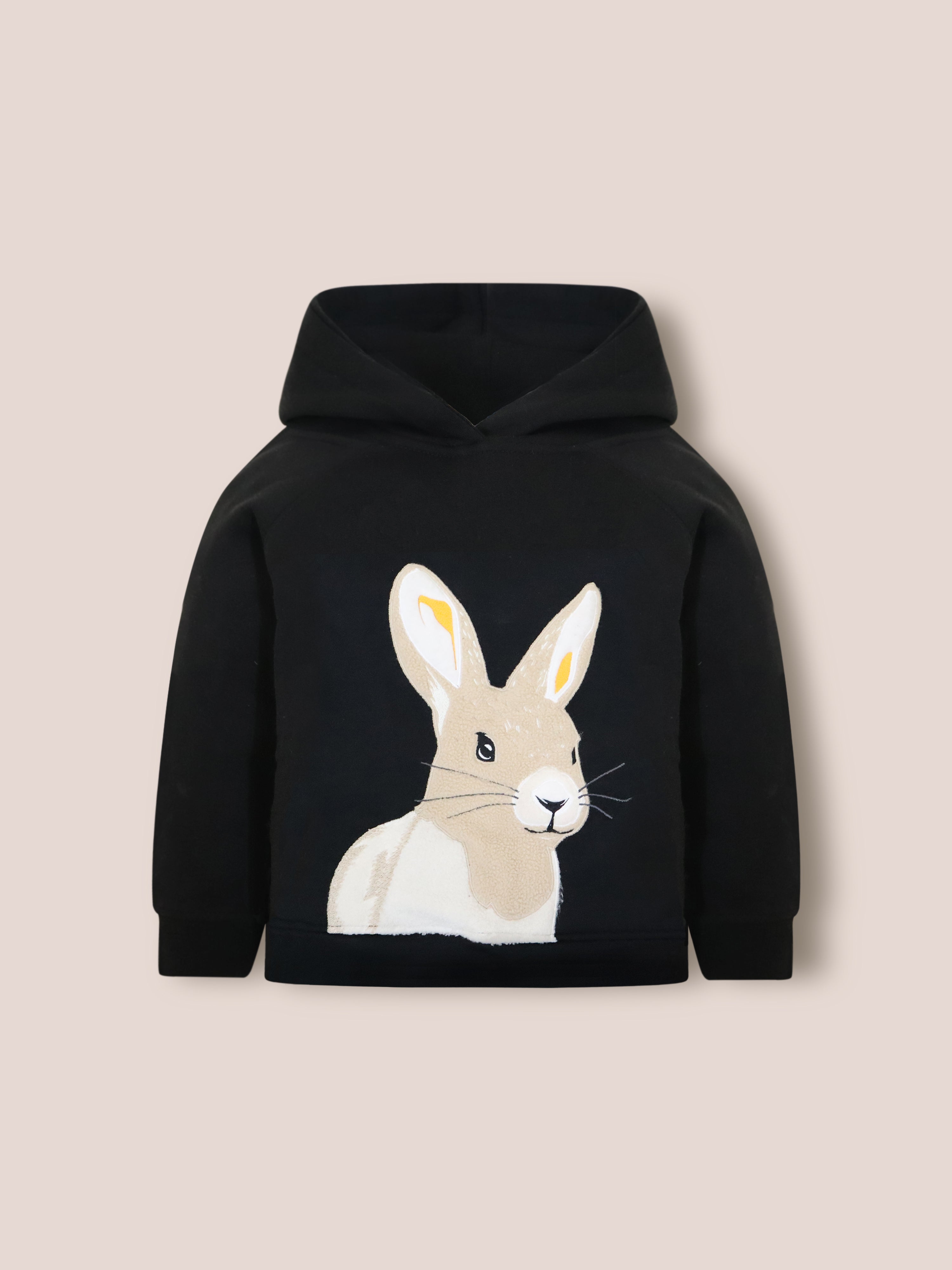 Midnight Black Cozy Fleece Hoodie