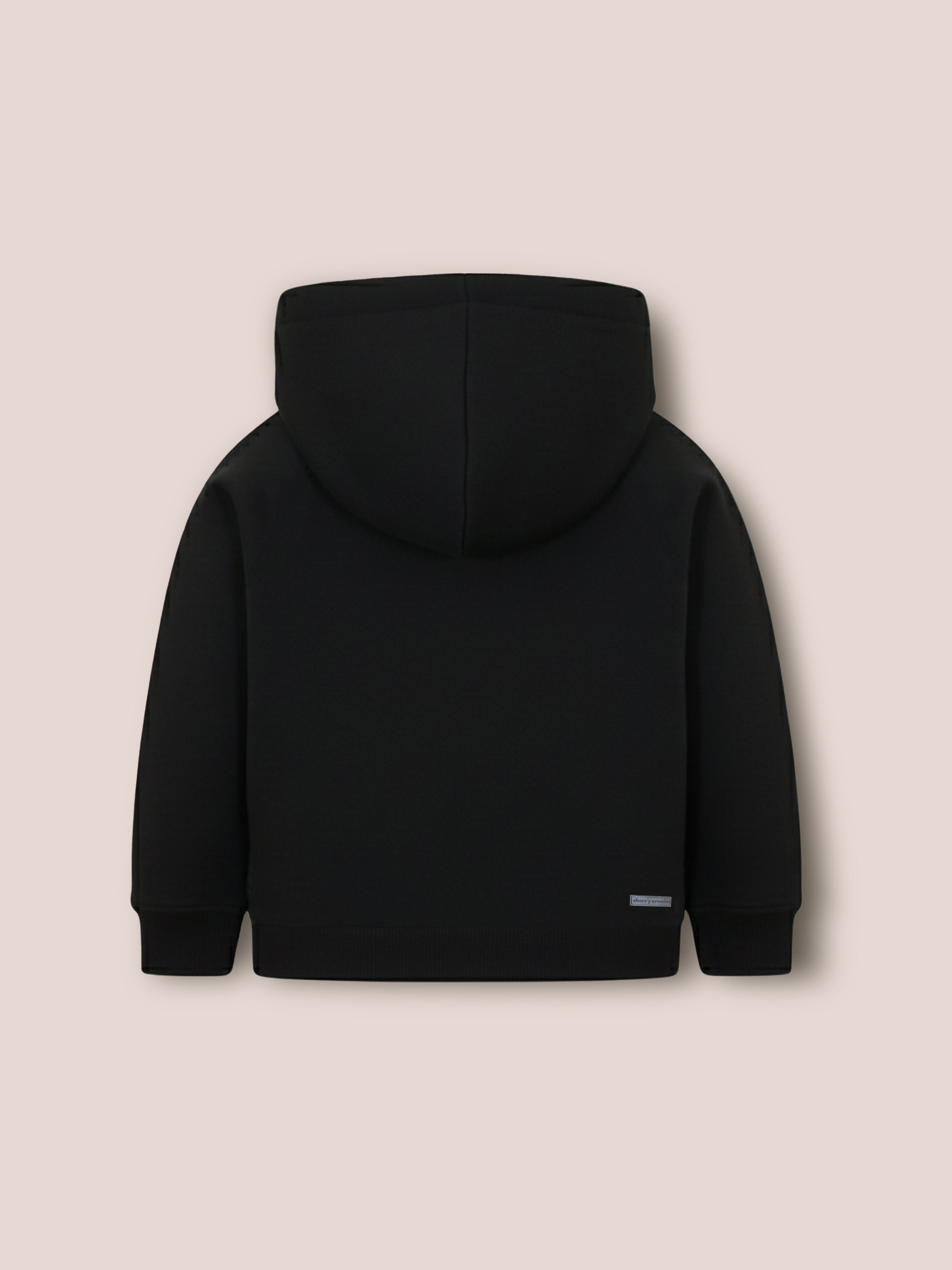 Midnight Black Cozy Fleece Hoodie