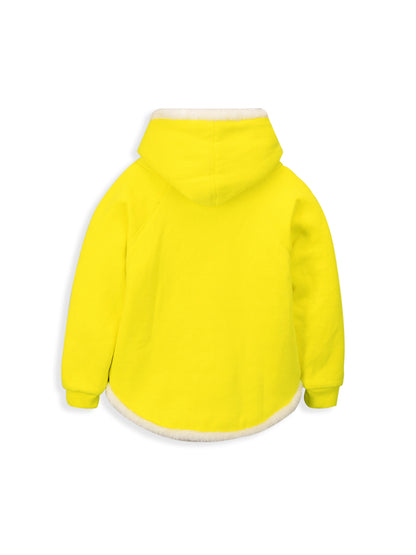 Luxe Yellow Fleece Hoodie