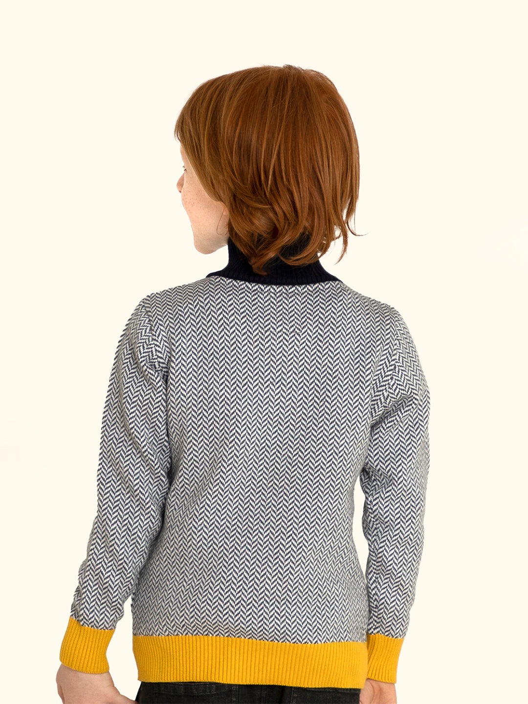 Cherry Crumble Grey Solid Snug Graceful Sweater