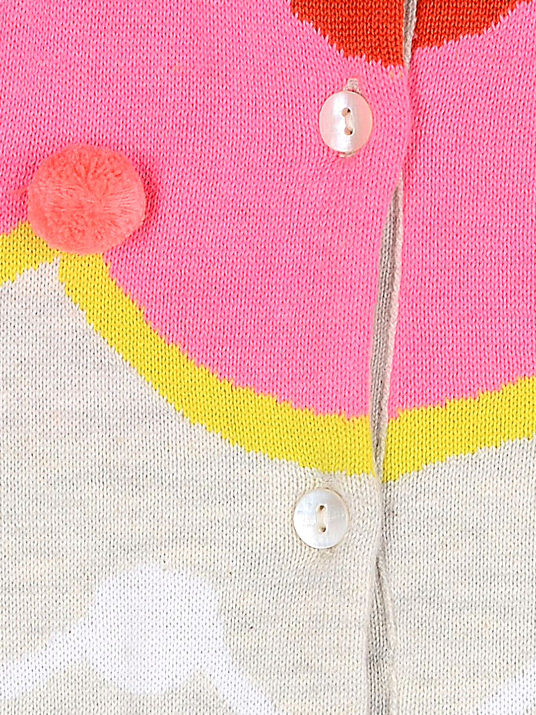 Cherry Crumble Multicolor Embroidered Intarsia Adorable Winter Sweater