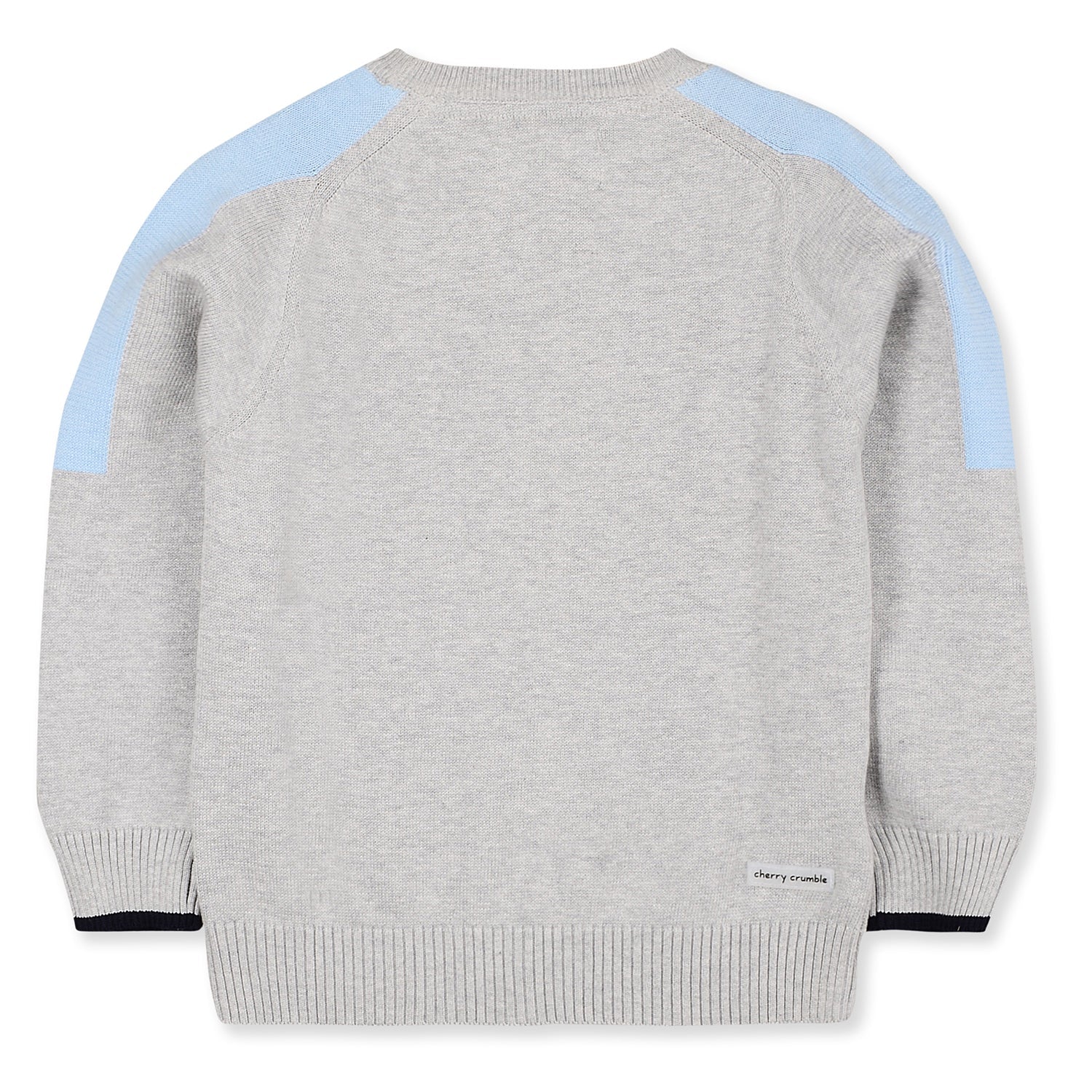 Cherry Crumble Grey Cut & Sew Cute Classic Sweater