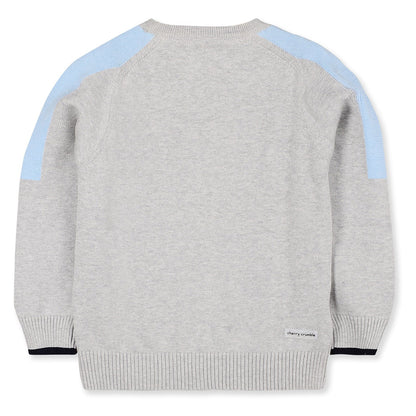 Cherry Crumble Grey Cut & Sew Cute Classic Sweater