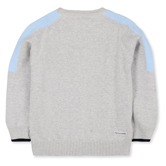 Cherry Crumble Grey Cut & Sew Cute Classic Sweater