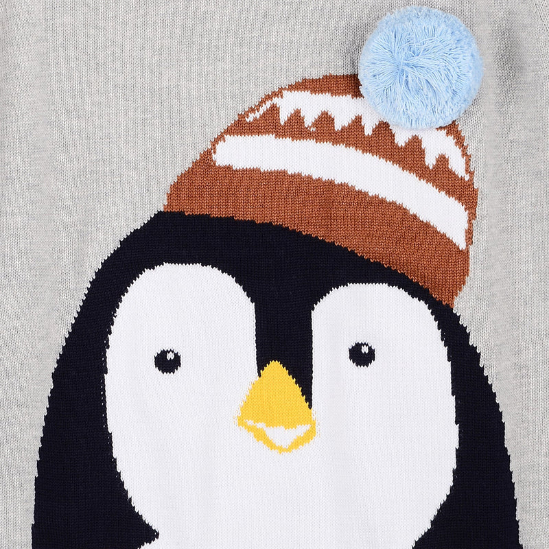 Pom-Pom Grey Fun Stitch Sweater