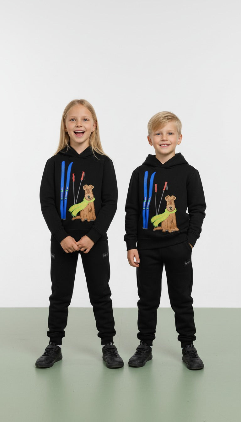 Unisex Black Cozy Hoodie Set