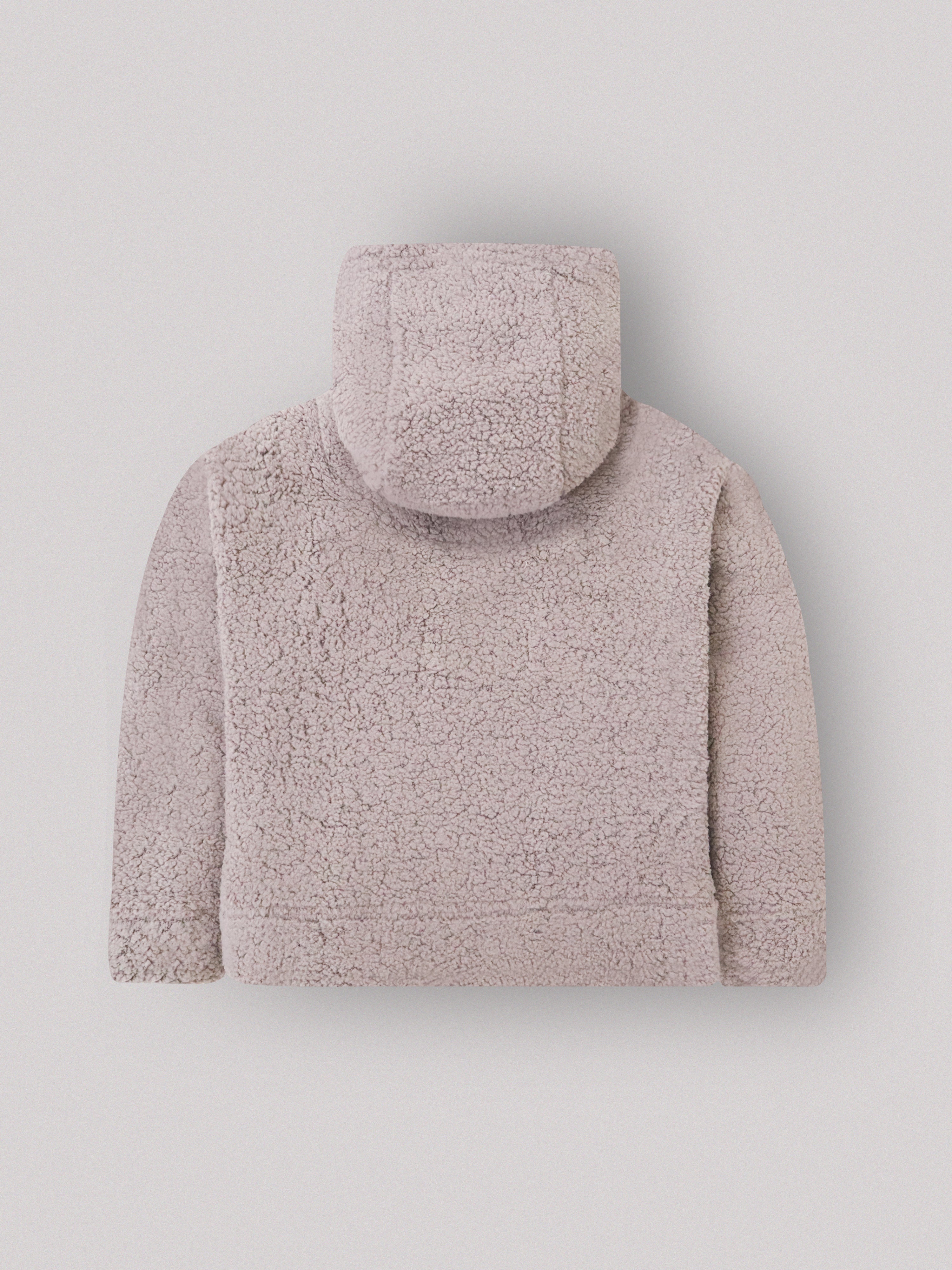 Cherry Crumble Beige Solid Applique Snug Stylish Hoodie