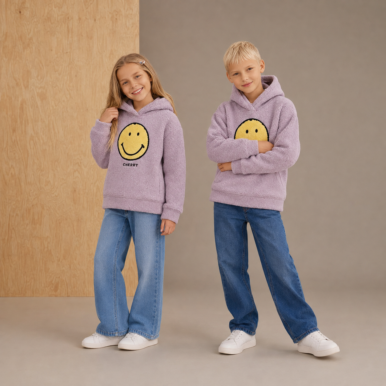 Lavender Patch Work Unisex Hoodie