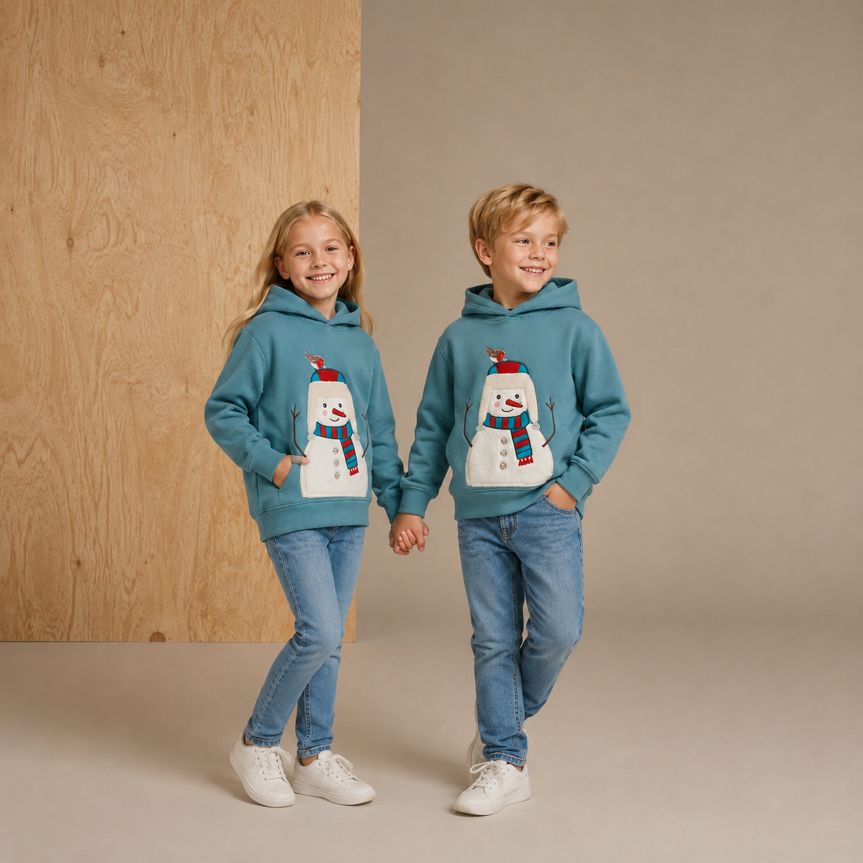 Sweat-shirt gracieux appliqué de couleur sarcelle unie