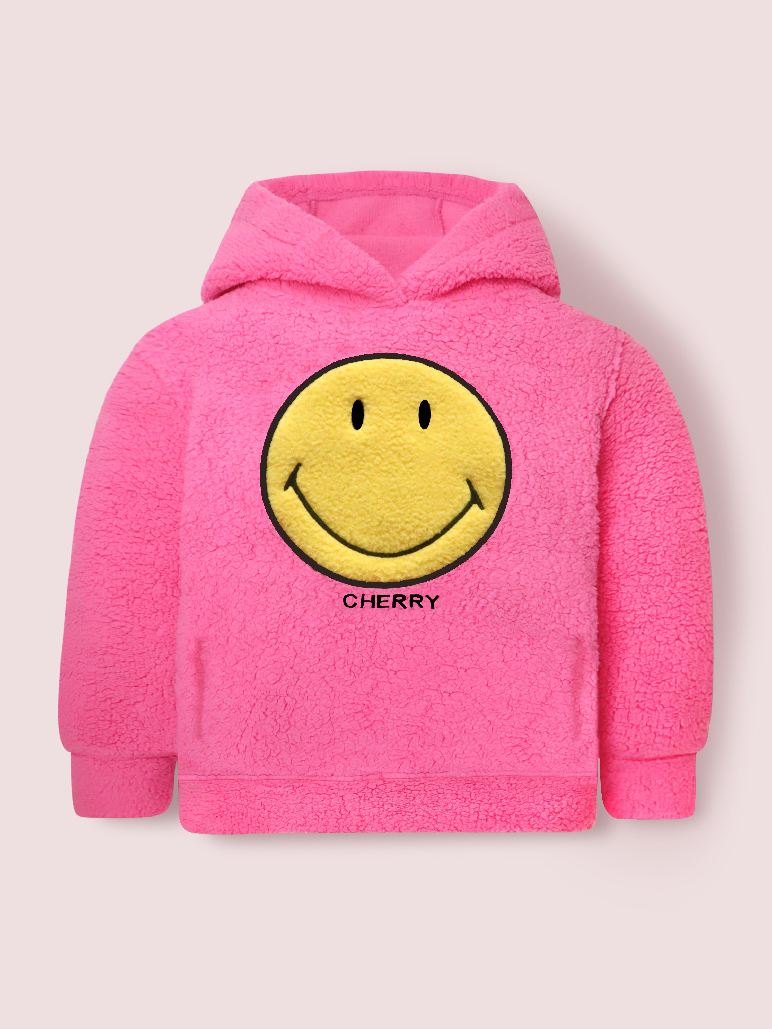 Cherry Crumble Applique Classic Pink Hoodie
