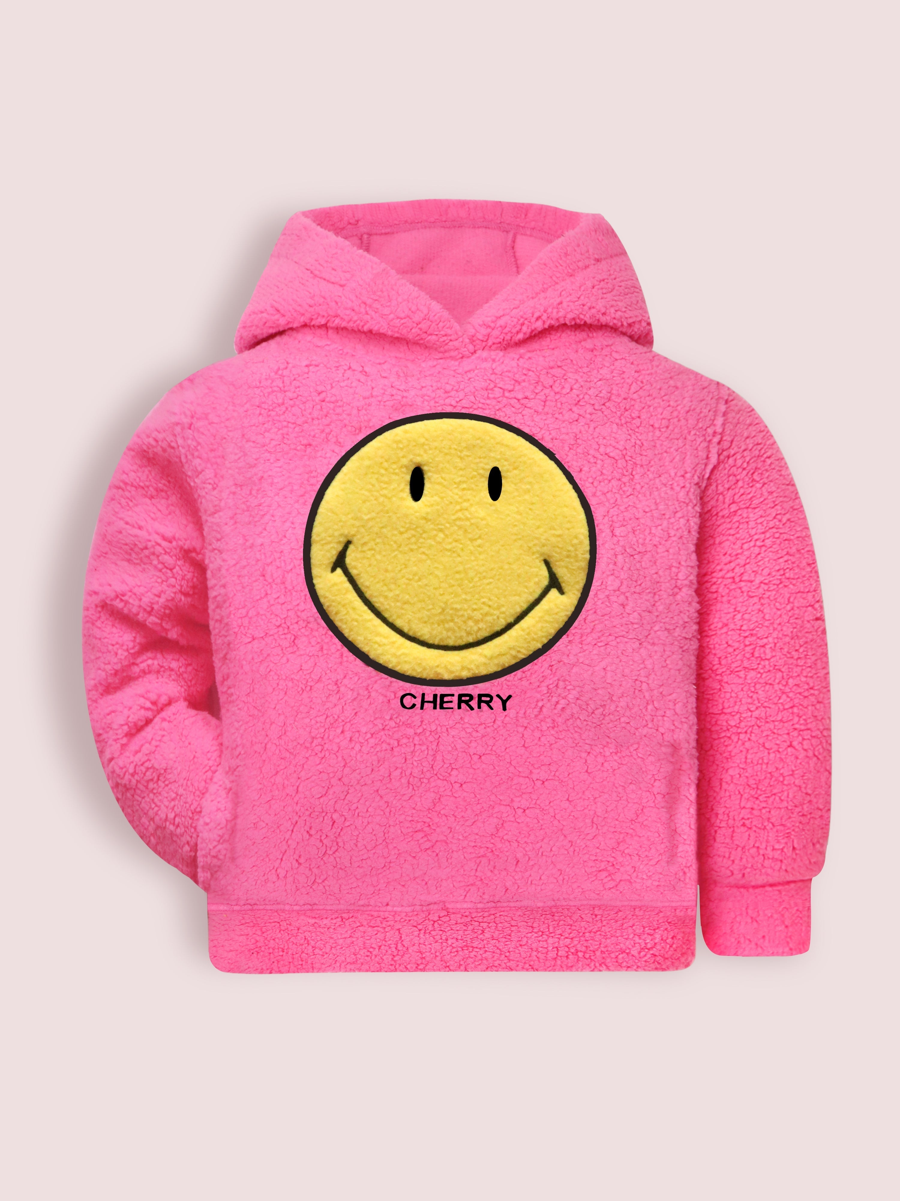 Cherry Crumble Applique Classic Pink Hoodie