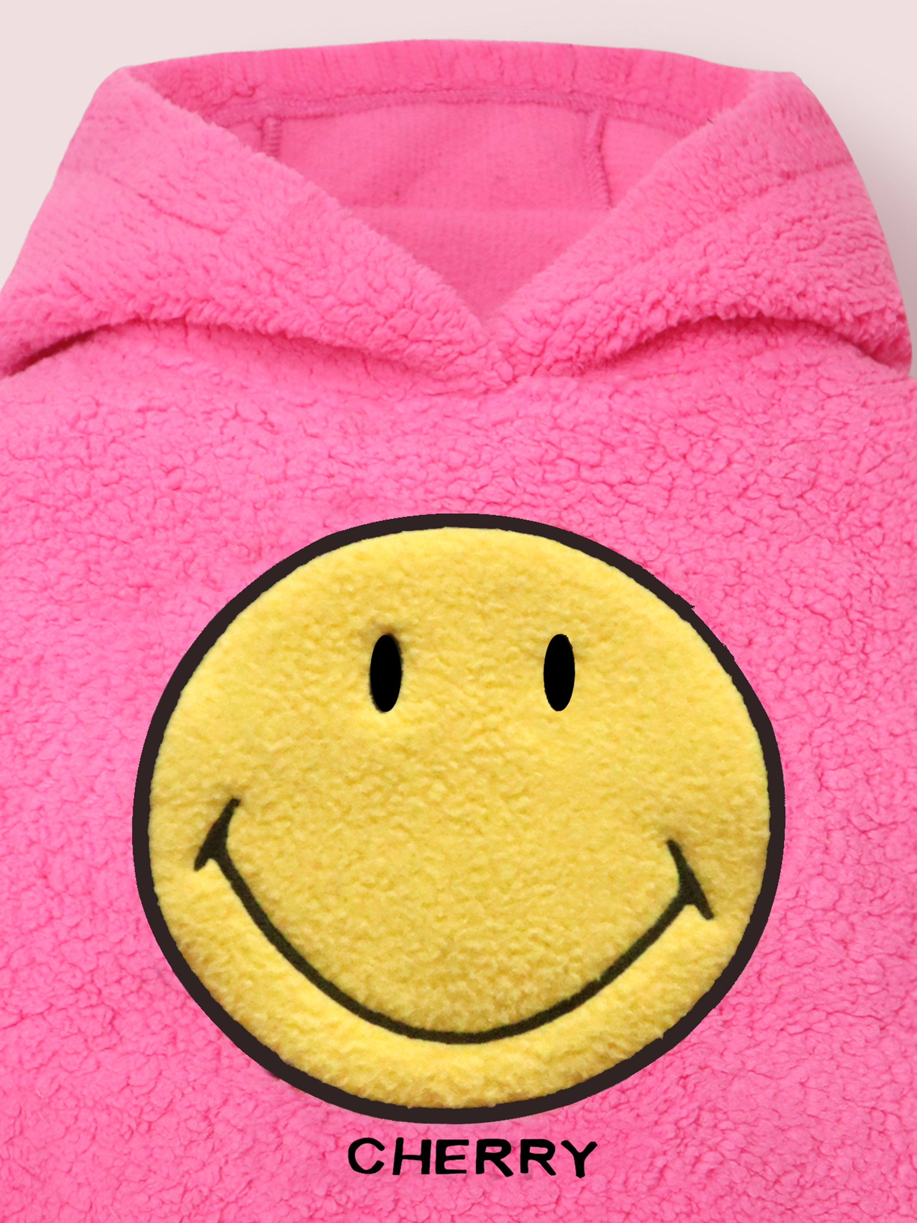 Cherry Crumble Applique Classic Pink Hoodie