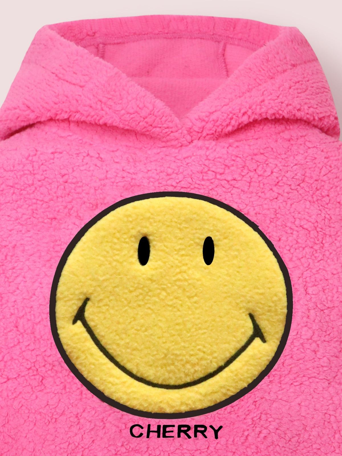 Cherry Crumble Applique Classic Pink Hoodie