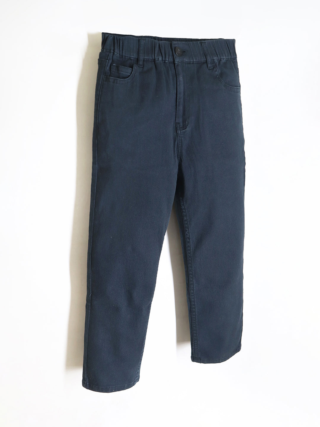 Cherry Crumble Black Dyed/Washed Cotton Twill Casual Wear Easy Fit Summer Jeans For Boys And Girls 