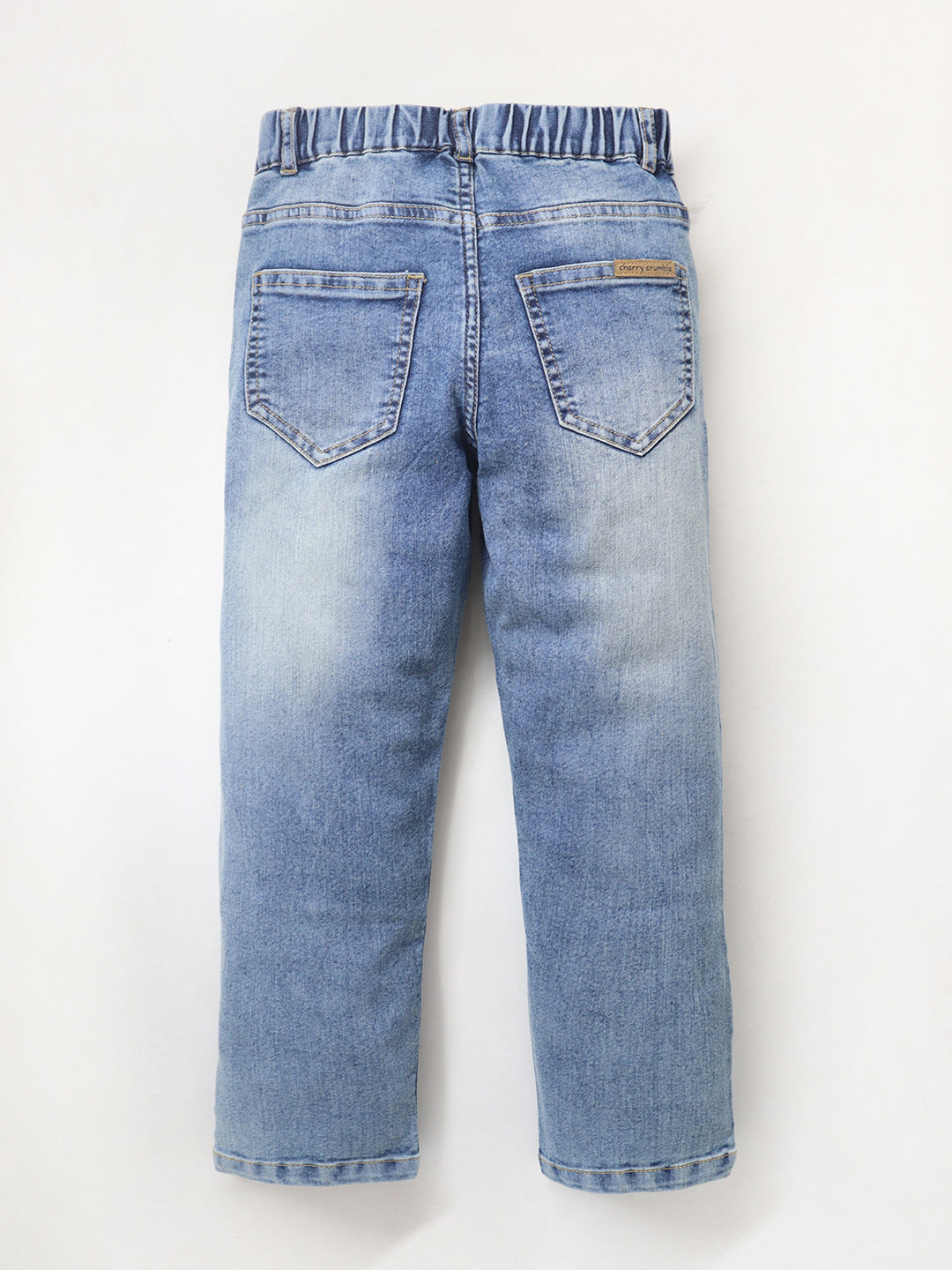 Cherry Crumble Blue Dyed Denim Casual Wear Easy Fit Summer Jeans For Boys And Girls