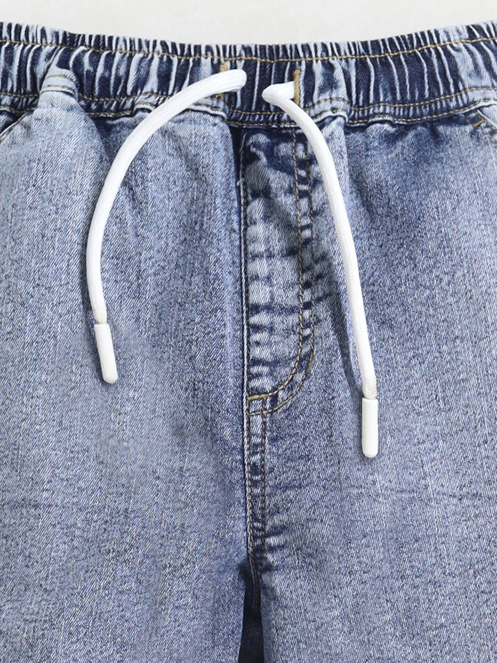 Jungen- & Mädchen-Baggy-Jogginghose aus blauem Denim