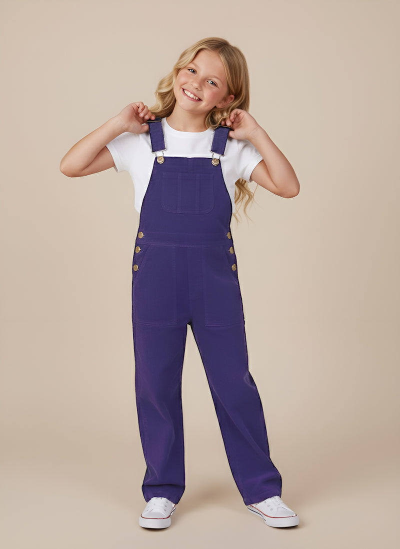 Give your little girl the perfect blend of comfort and style with this Cherry Crumble Navy Summer Dungaree, specially designed for day wear and warm-weather outings.