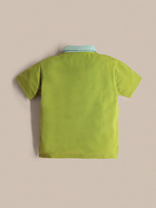 Cherry Crumble Boys Multicolour Regular Length Day Wear Color Block Tshirt