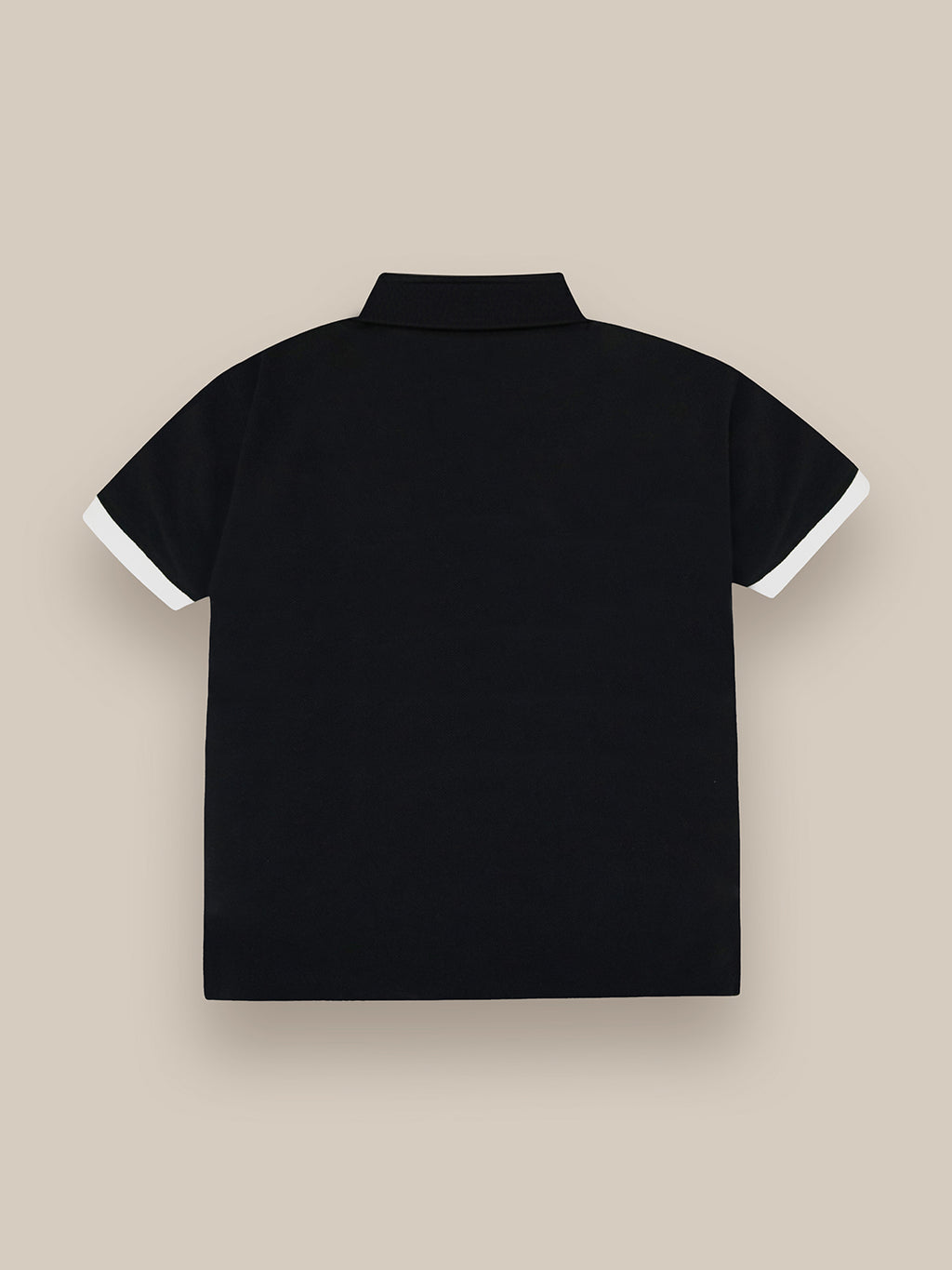 Black & White Color Block Polo T-Shirt