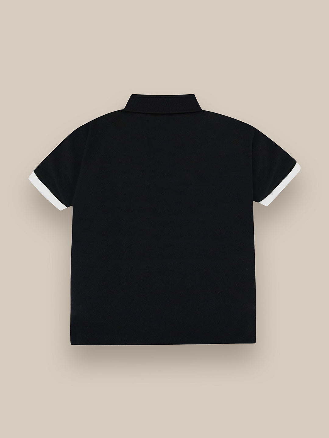 Black & White Color Block Polo T-Shirt