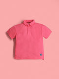 Cherry Crumble Boys Fuchsia and Mustard Regular Length Day Wear Solid Tshirt Set