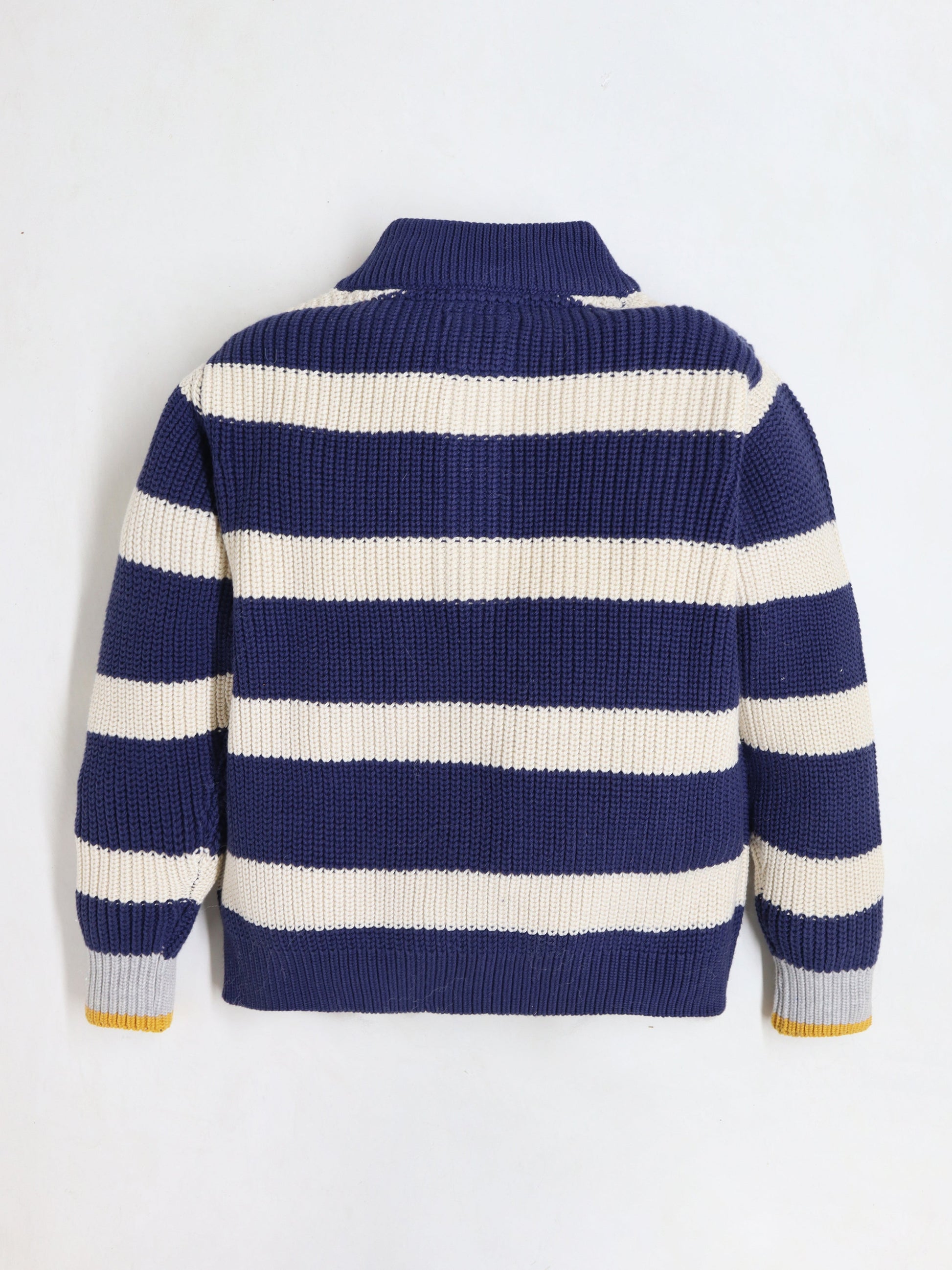 Cherry Crumble Navy Blue White Striped Lovely Winter Sweater
