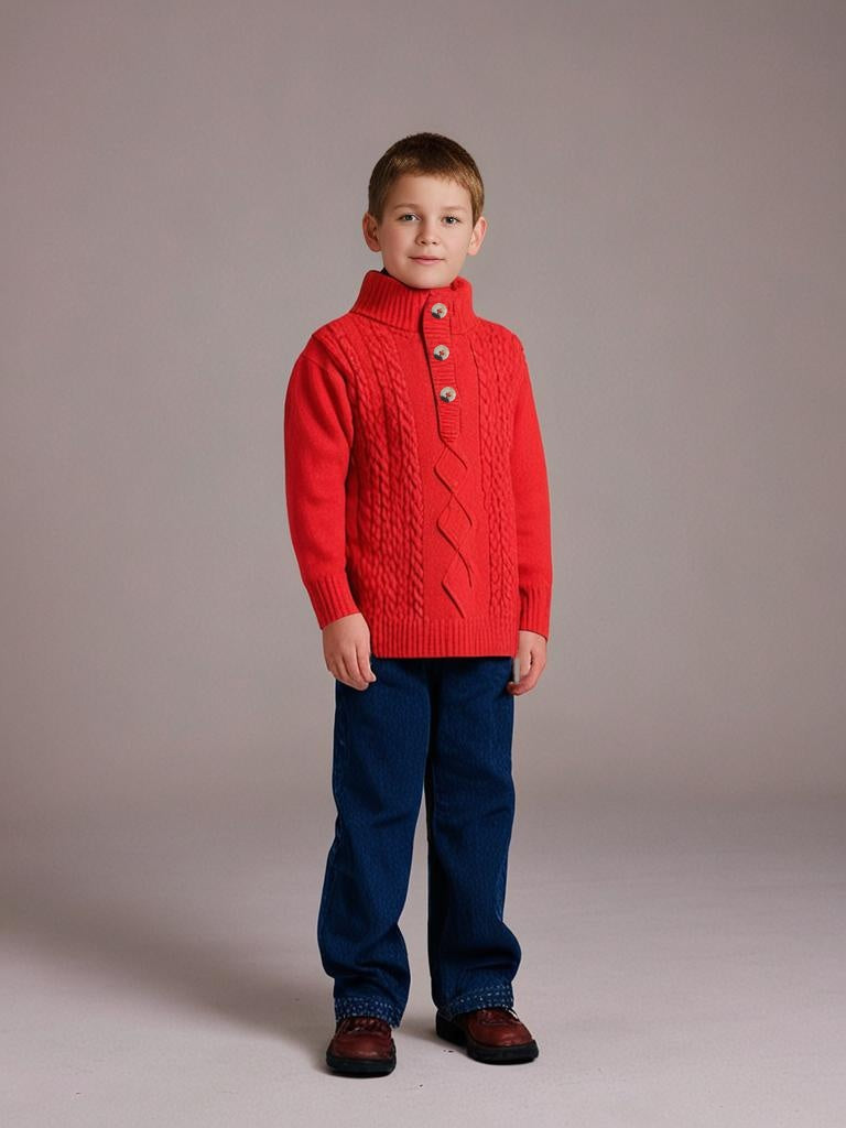 Cherry Crumble Red Cable Knit Adorable Sweater