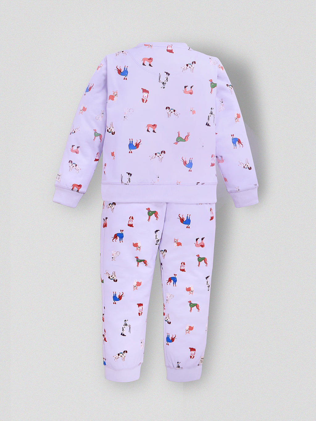 Cherry Crumble Sky Blue Printed Sweet Elegant Nightsuit