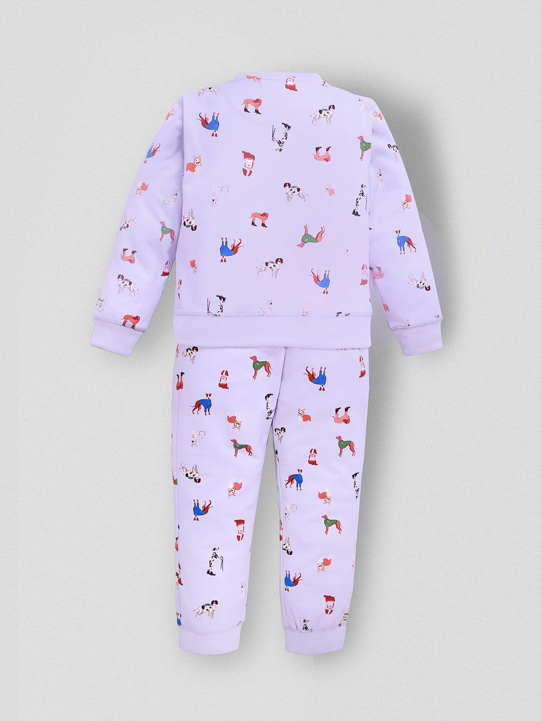 Cherry Crumble Sky Blue Printed Sweet Elegant Nightsuit