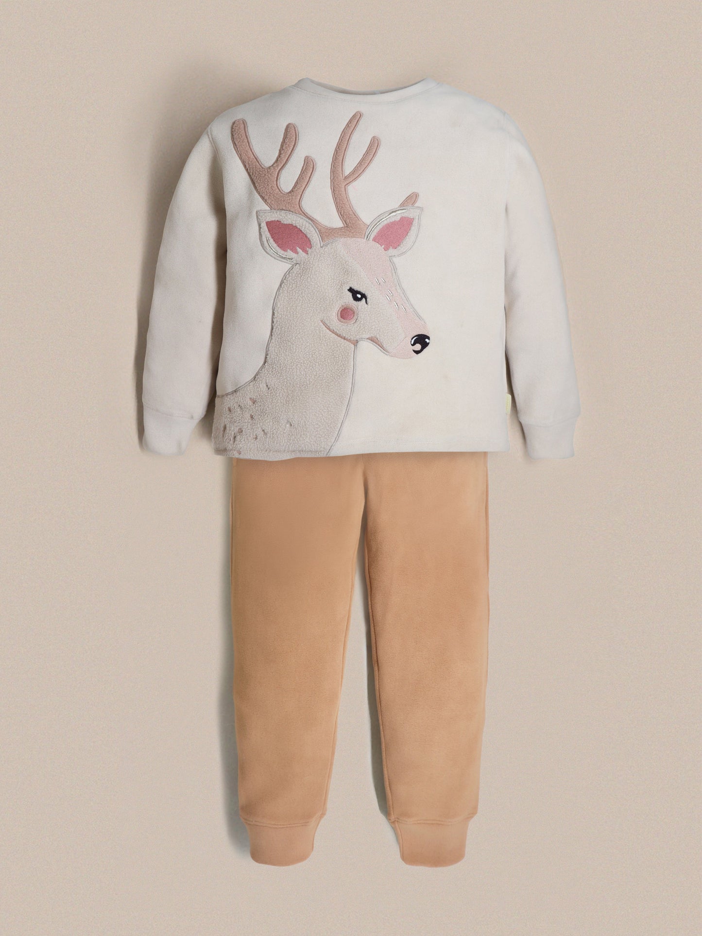 Cherry Crumble Multicolor Solid Applique Trendy Stylish Winter Nightsuit