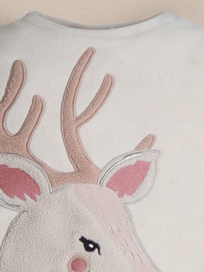 Cherry Crumble Multicolor Solid Applique Trendy Stylish Winter Nightsuit