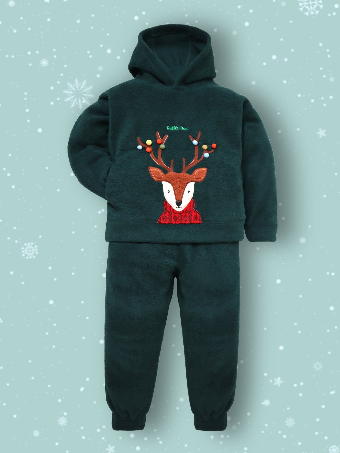 Cherry Crumble Comfy Dark Green Nightsuit