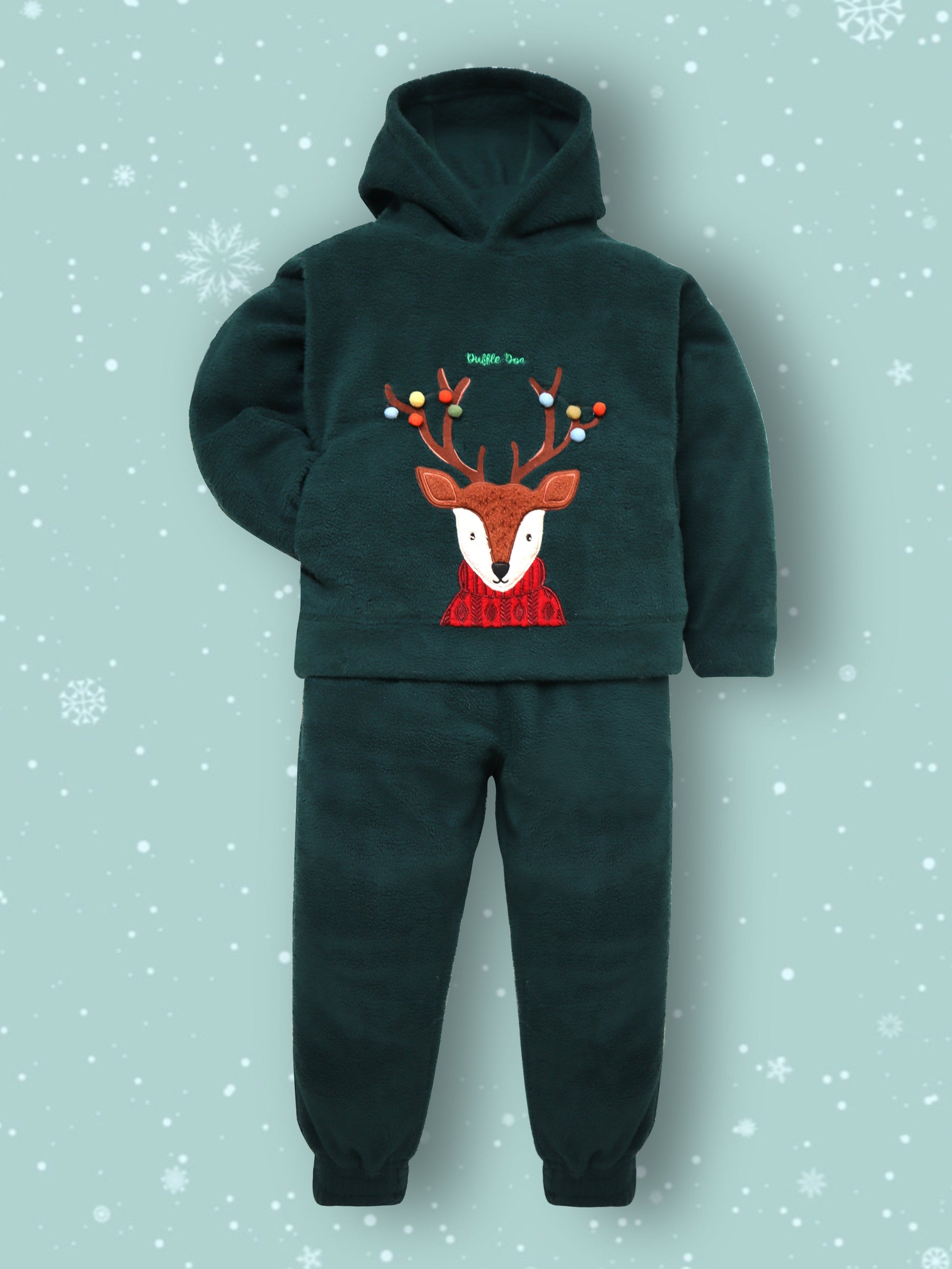 Cherry Crumble Comfy Dark Green Nightsuit