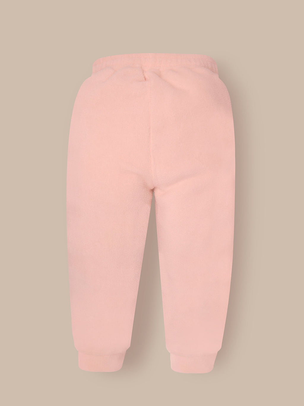 Cherry Crumble Peach Solid Applique Cozy Winter Nightsuit