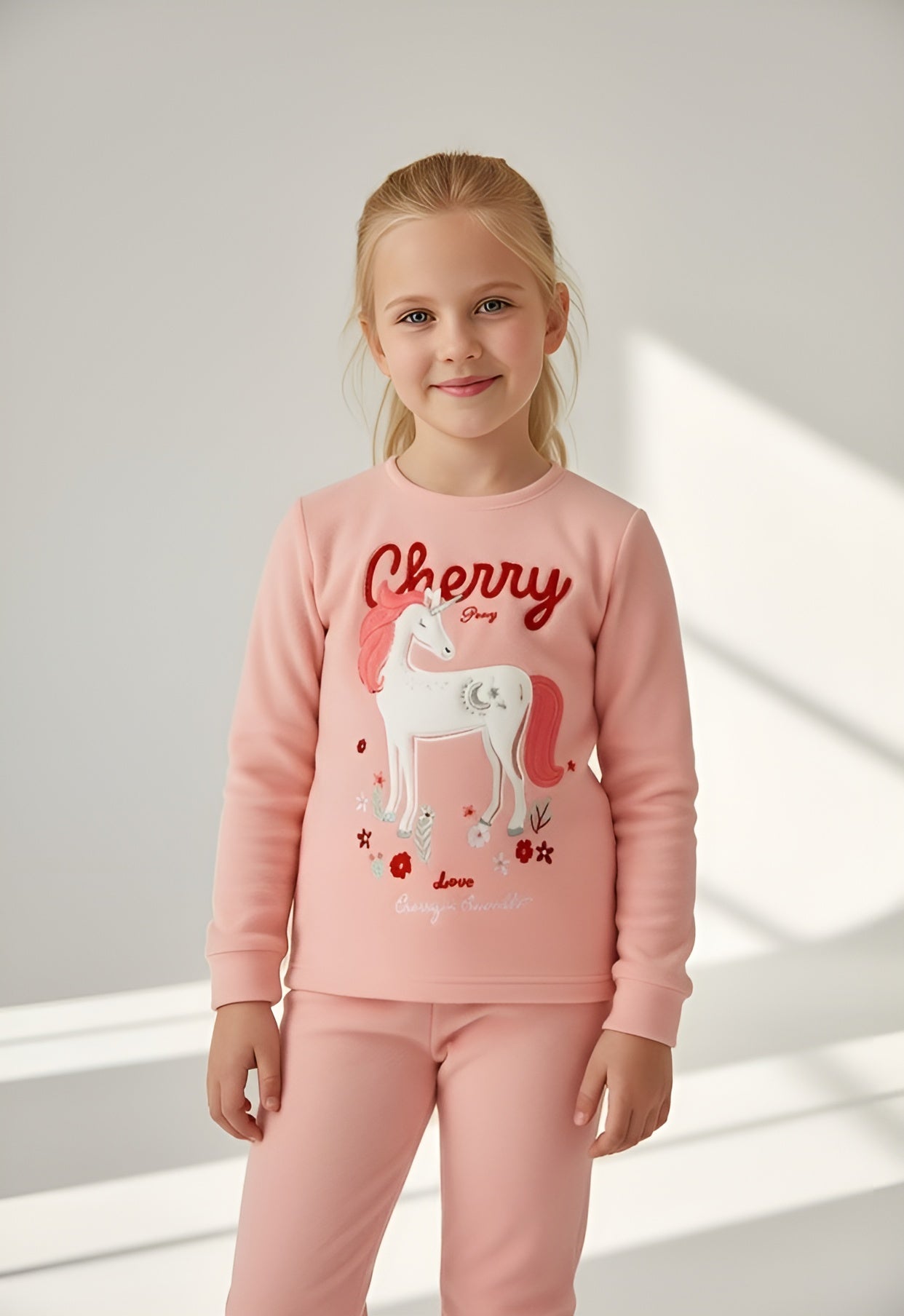 Unisex Soft Peach Sweatshirt Set