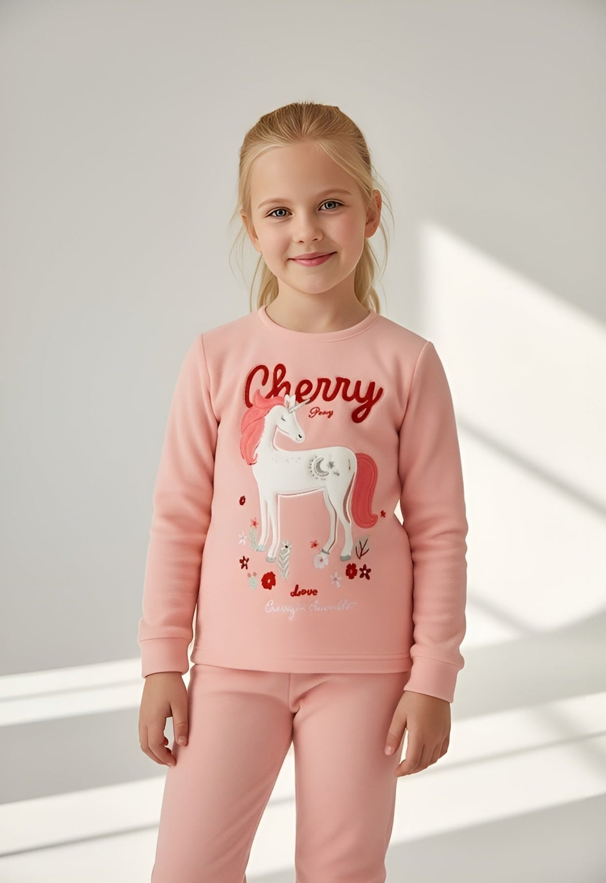 Unisex Soft Peach Sweatshirt Set