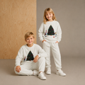 Pyjama d'hiver élégant, brodé, vert menthe