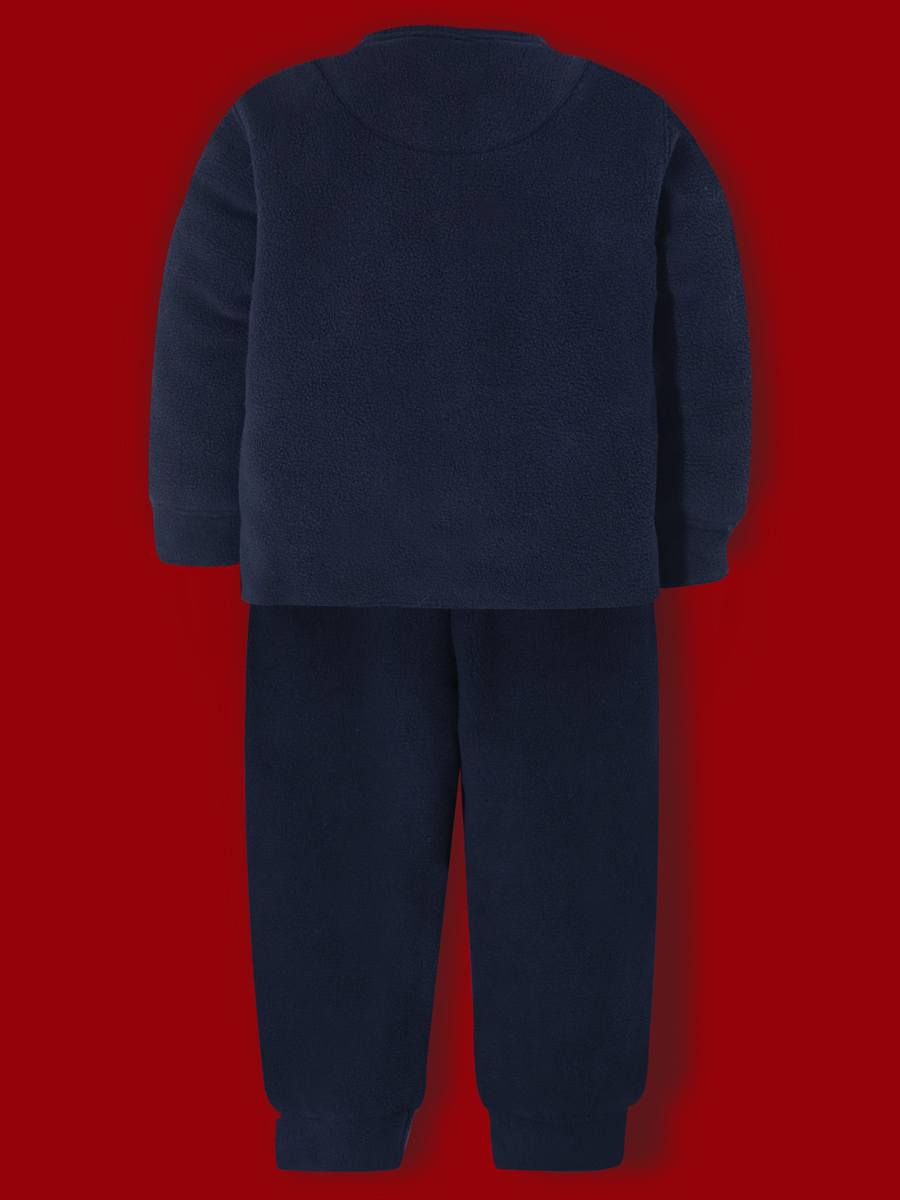 Cherry Crumble Navy Solid Applique Adorable Smart Nightsuit