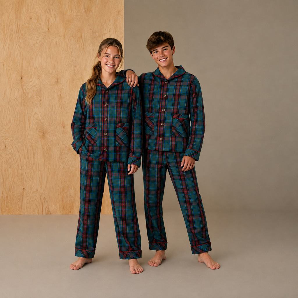 Pyjama d'été confortable classique multicolore