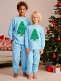 Cherry Crumble Sky Blue Cozy Christmas Nightsuit