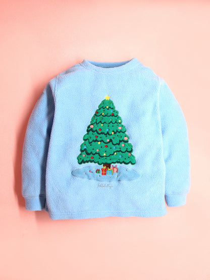 Cherry Crumble Sky Blue Cozy Christmas Nightsuit