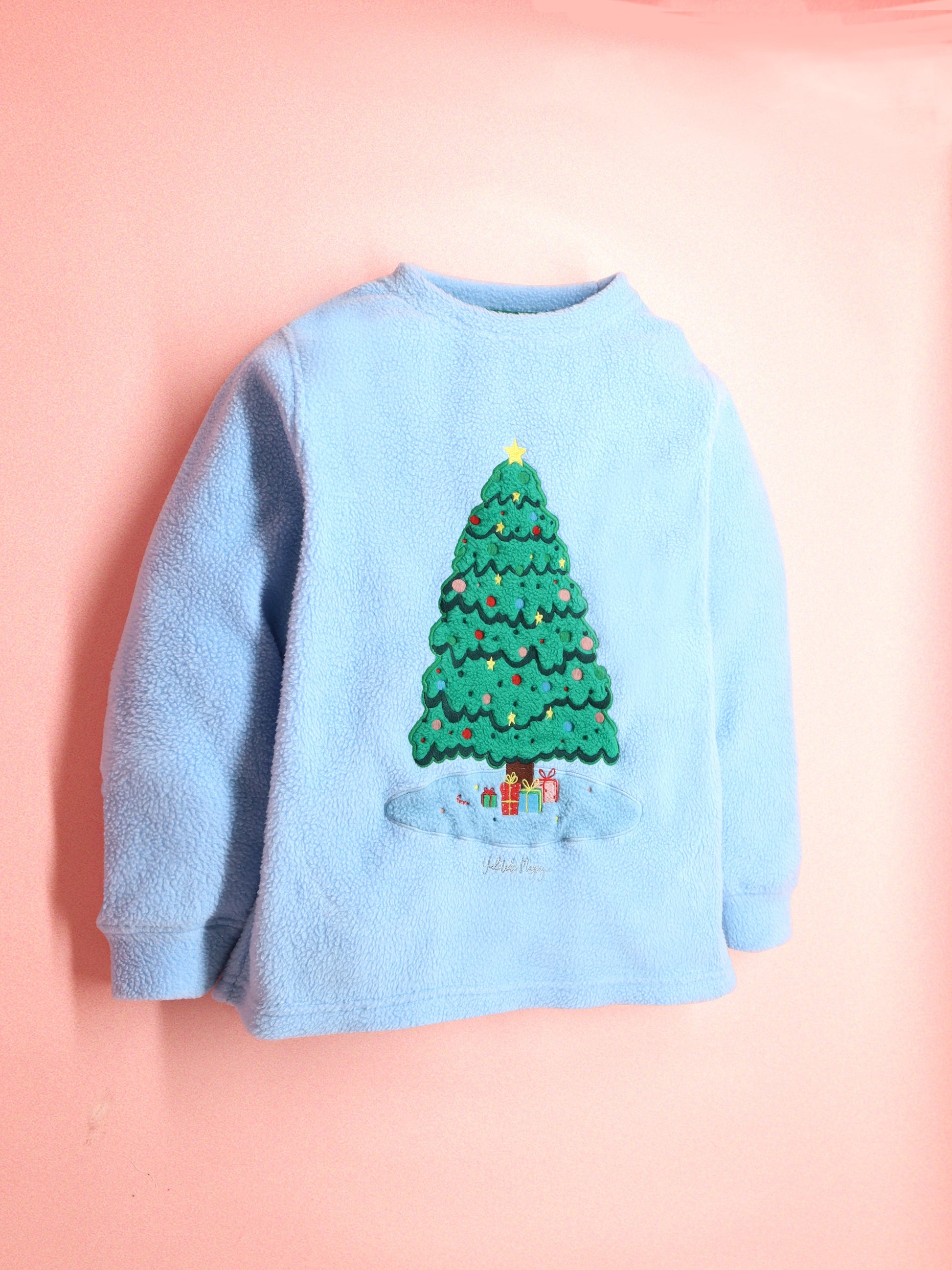 Cherry Crumble Sky Blue Cozy Christmas Nightsuit
