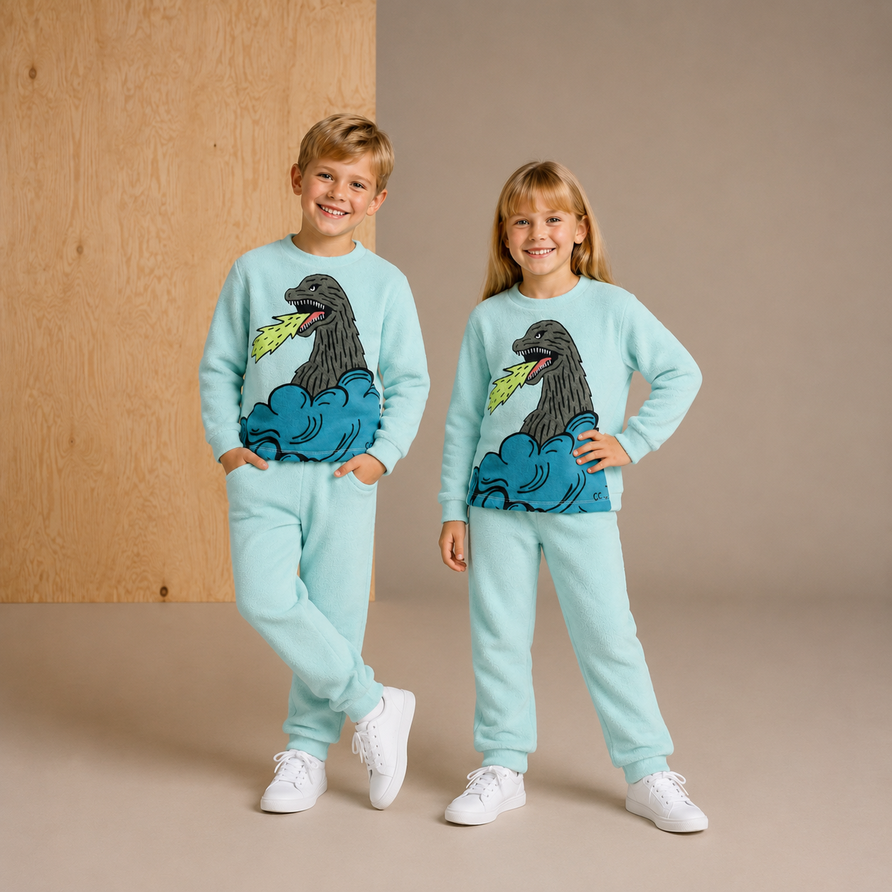 Winter Joyful Blue Premium-Nachtanzug