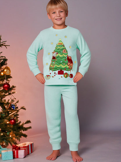 Cherry Crumble Mint Solid Applique Sweet Stylish Nightsuit