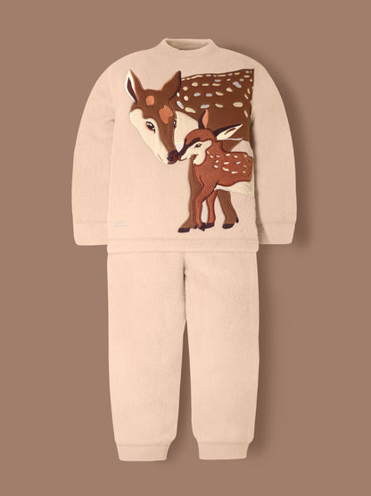 Cherry Crumble Beige Warm & Snug Nightsuit