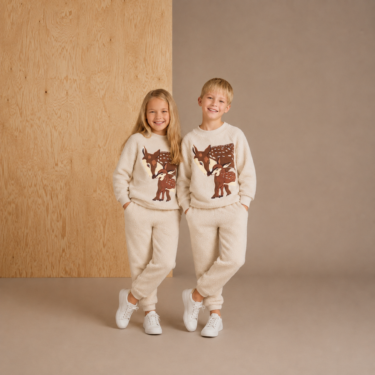 Combinaison de nuit beige chaude et douillette
