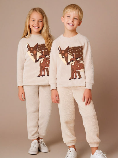 Cherry Crumble Beige Warm & Snug Nightsuit