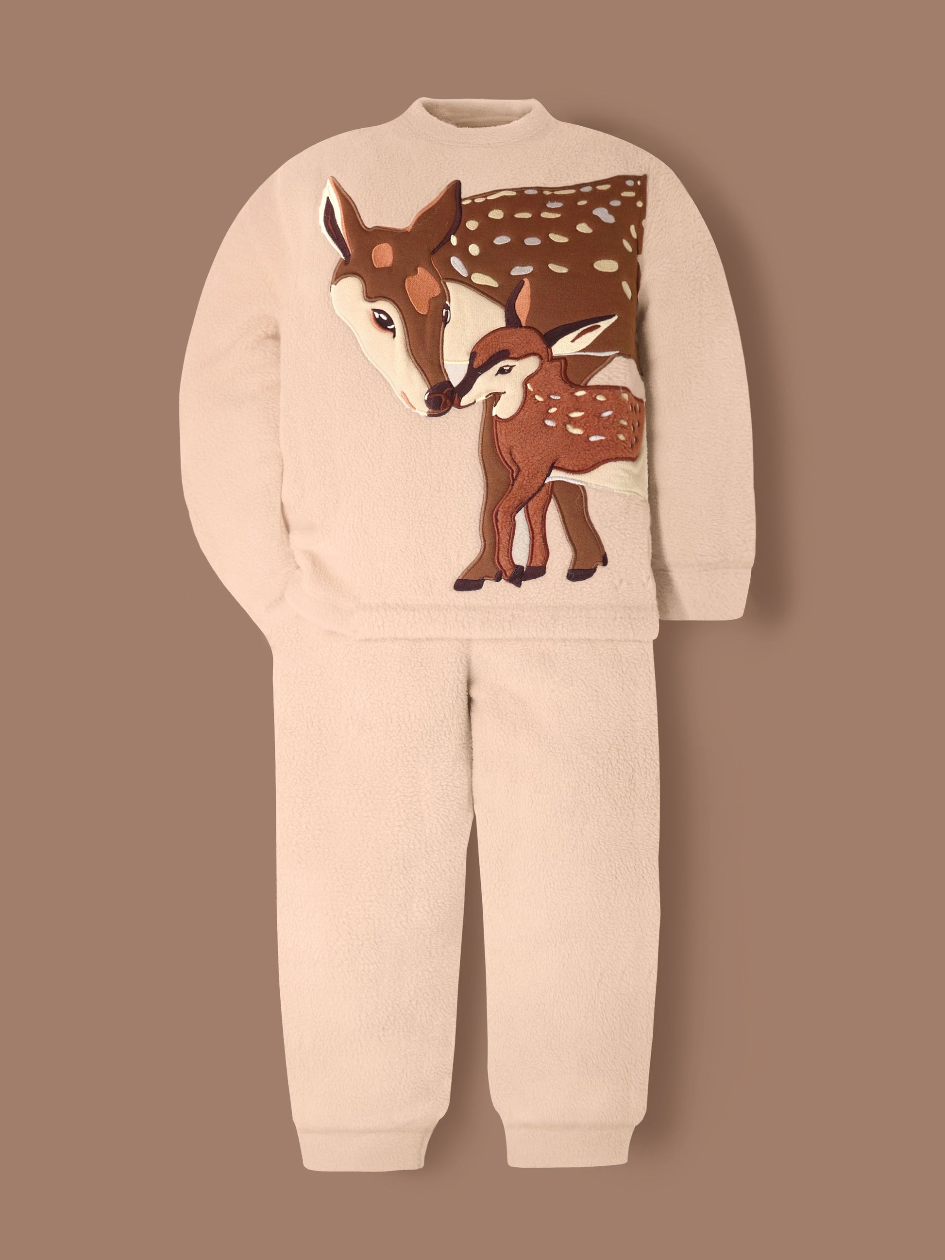 Cherry Crumble Beige Warm & Snug Nightsuit